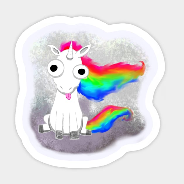 Derpy Unicorn Sticker by F1owKitten